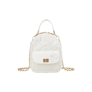 OCTSUI PU Backpack Women's White/Pink
