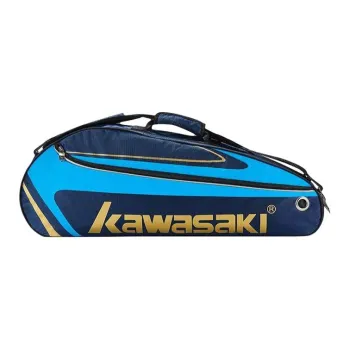 Kawasaki Badminton Racket Bags 3 Pcs Sporty Style Shoulder Bag Navy Blue Unisex