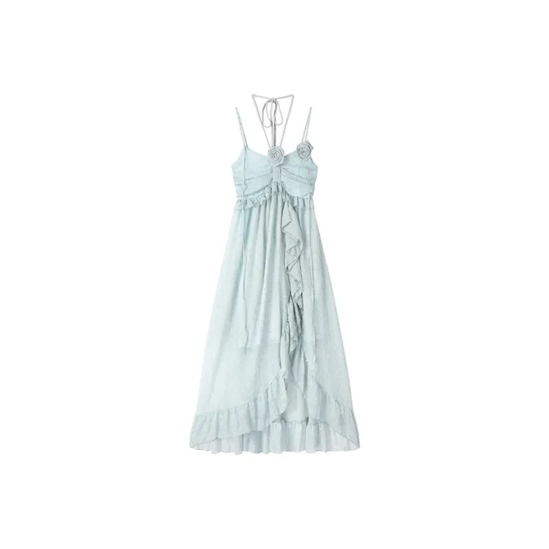XUANSHU Slip Dresses Women's Light Blue-1