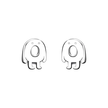 CENTURY&KINDLE 999 Fine Silver Stud Earrings Women's