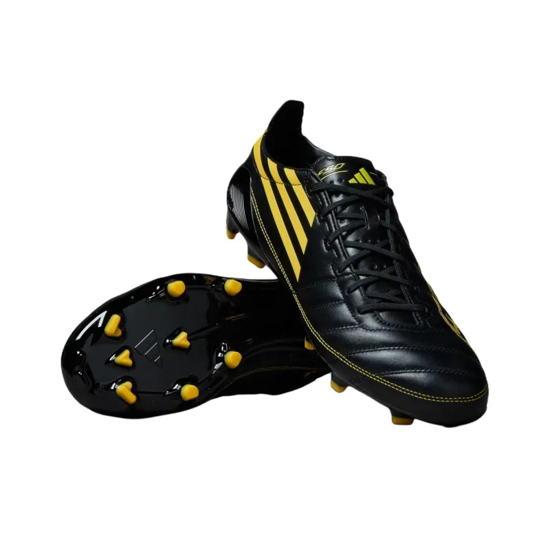 Adidas F50 Elite Leather 2010 Fg Remake Pack Black Yellow-3