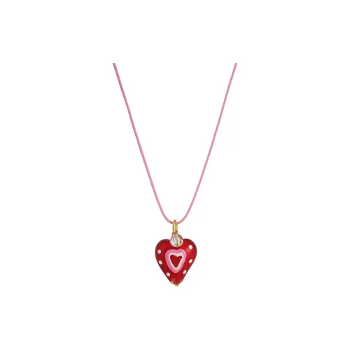 Barbie Colored Glaze Necklaces Women's Silver, Gift Box Set