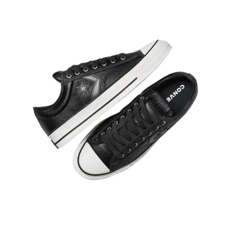 Converse Star Player 76 Low 'Metallic Black Leather'-3