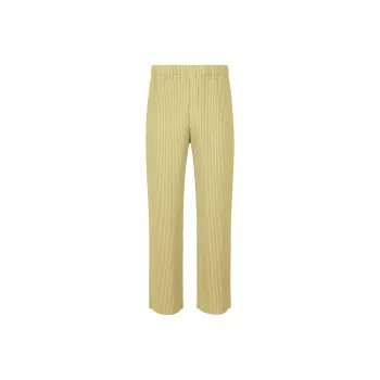 Homme Plissé Issey Miyake Casual Pants Men's Grass Green