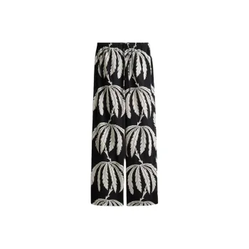 H&M Casual Pants Women's Black/Palm Tree