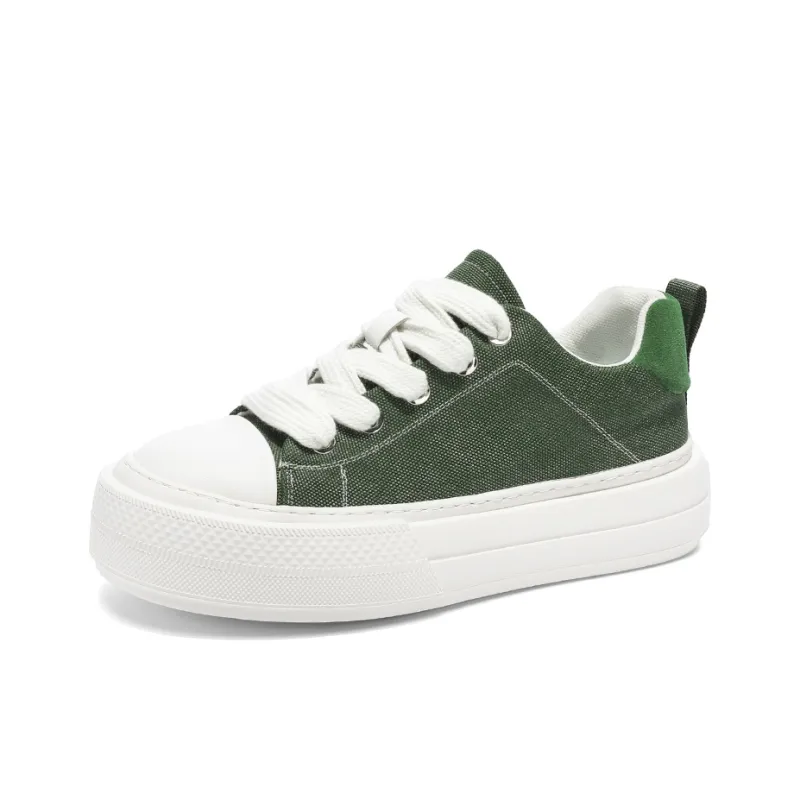 MUSHILANDI Breathable Height Increase Low Top Canvas Shoes Men's-7
