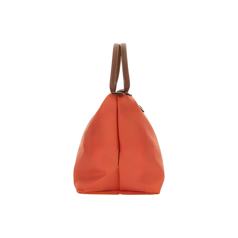 LONGCHAMP Le Pliage PU Canvas With Leather Trim Dumpling Bag Handbag Medium Size Women's Orange-3