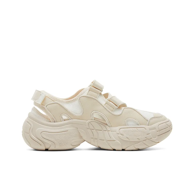 PEAK Cushioning Rebound Abrasion Resistant Lightweight Breathable Low Top Casual Shoes Women's Light Khaki-1
