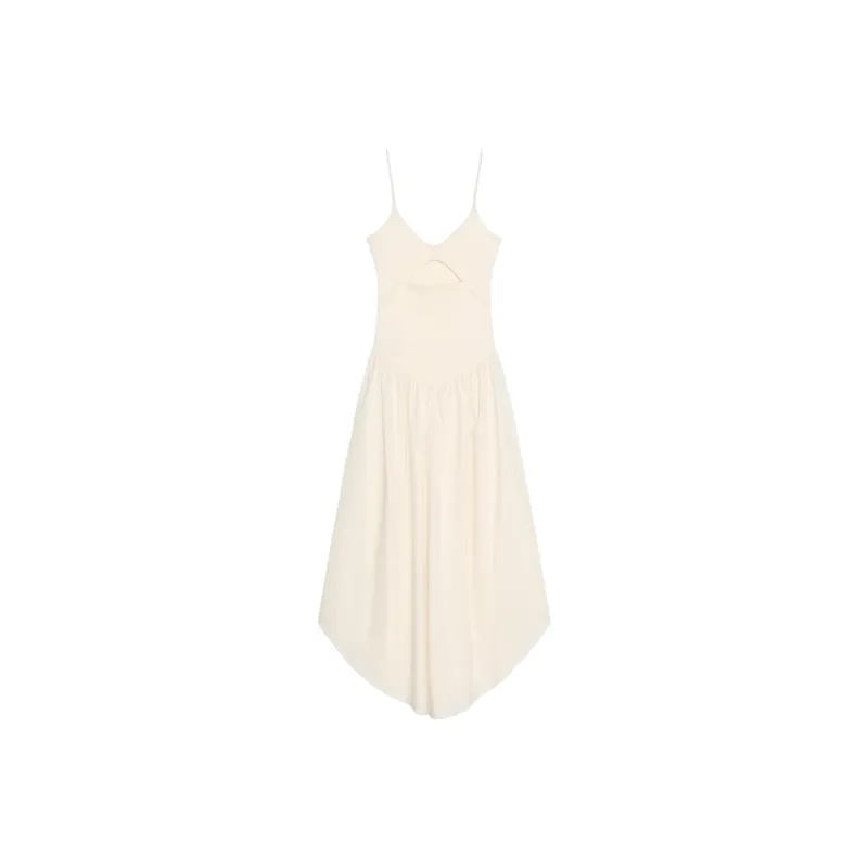 ZARA Slip Dresses Women's White-0