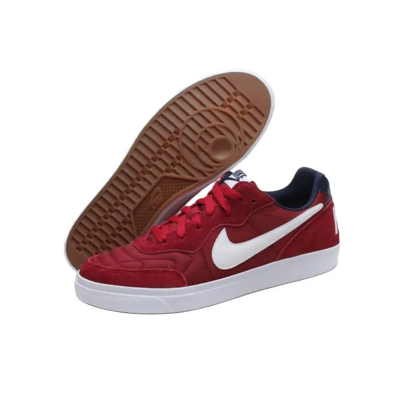Nike Tiempo Trainer Cushioning Abrasion Resistant Lightweight Low Top Skateboard Shoes Men's Red-2