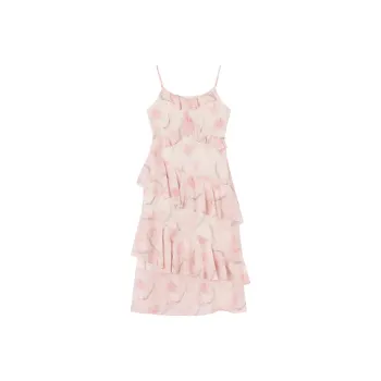 XIANGYING Slip Dress Women's Pink