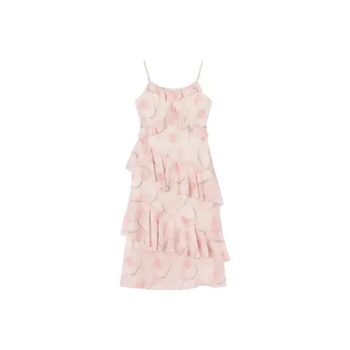 XIANGYING Slip Dress Women's Pink