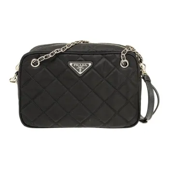 PRADA Nylon Handbag Shoulder Bag Unisex Black