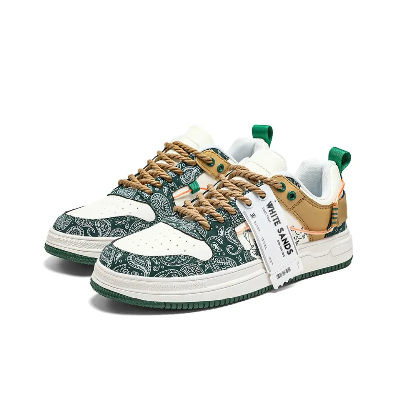 White Sands Slip Resistant, Abrasion Resistant, Breathable Low Top Skateboard Shoes Men's-3