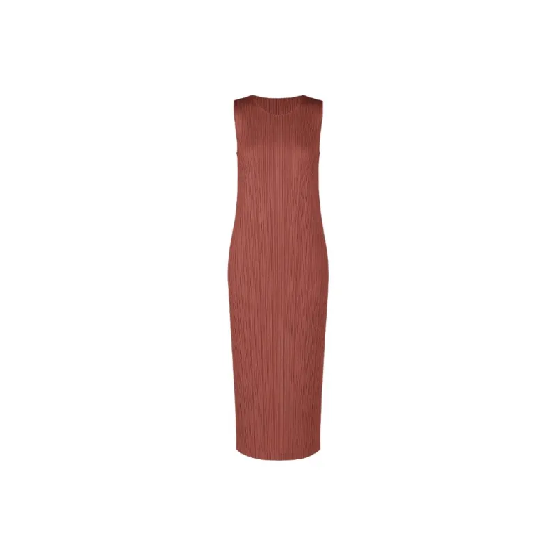 PLEATS PLEASE ISSEY MIYAKE Sleeveless Dress Women's Red-0