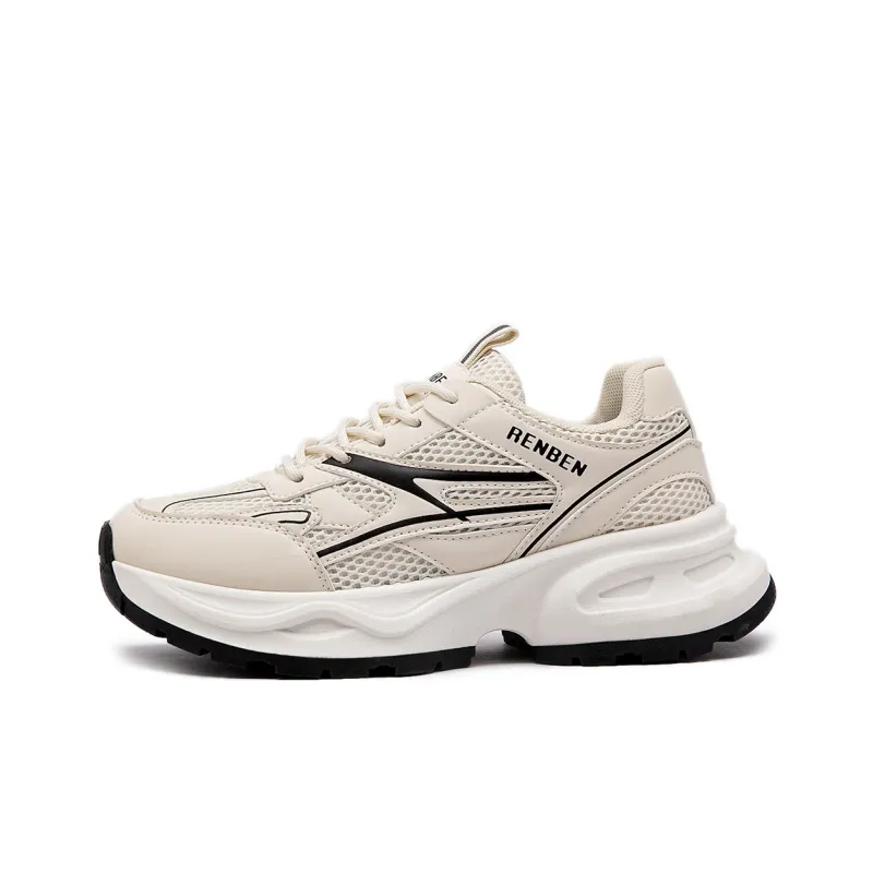 RENBEN Breathable Lightweight Height Increasing Low Top Chunky Sneakers Women's-0