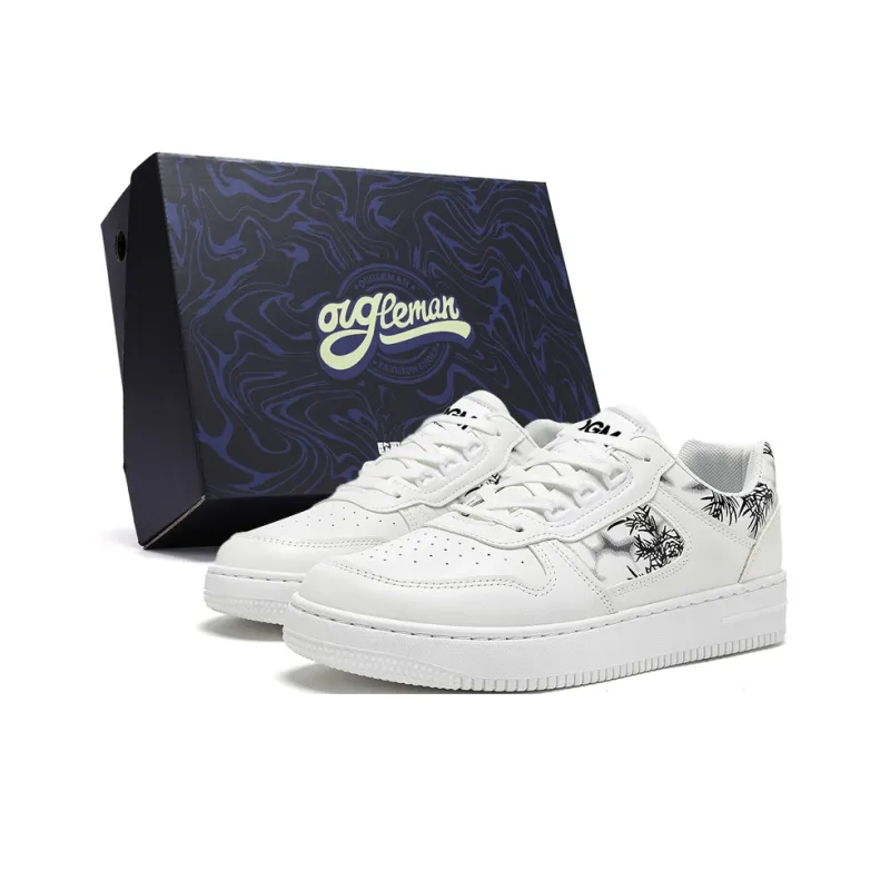OUGLEMEN Anti Slip Wear Resistant Low Top Skateboard Shoes Men's Box-5