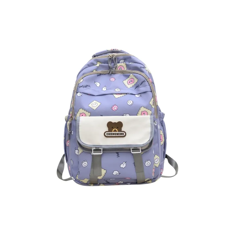 Yalu Nylon Fabric Backpack Regular Unisex Multicolor-9