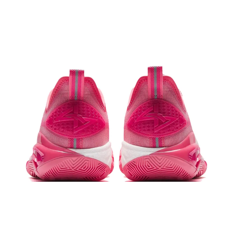 Anta Cushioning, Slip Resistant, Abrasion Resistant, Coverage, Rebound Low Top Basketball Shoes Men's Valentine Pink-4