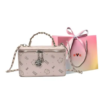 Yalu PU Box Bag, Shoulder Bag, Crossbody Bag, Handbag Women's White/Pink/Brown