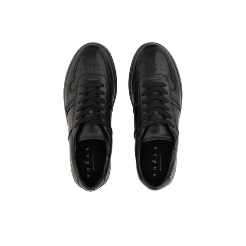 HOGAN H TV Low Top Skateboard Shoes Men's Black-4