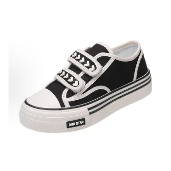 Puppytown Lightweight And Breathable Low Top Canvas Shoes Women's Black
