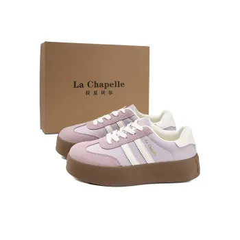 La Chapelle Abrasion Resistant Lightweight Slip Resistant Low Top Skateboard Shoes Women's Purple