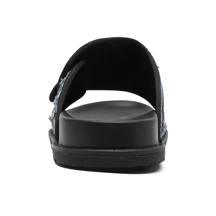 JIETEGONGYANG Slide Slippers Men's Blue-3