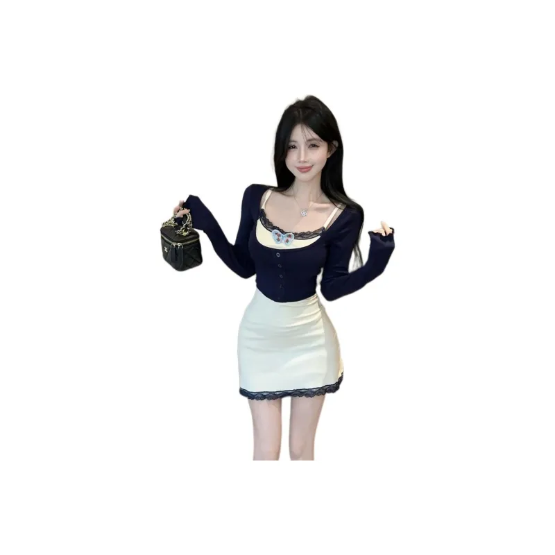 XIANSINIAO Long Sleeved Dress Women's-0