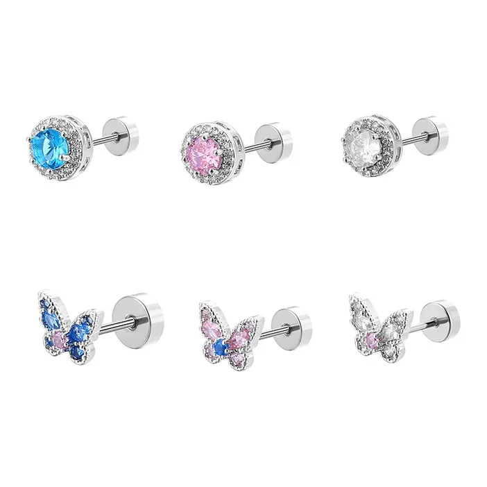 KwOnline Copper Stud Earrings Women's-10