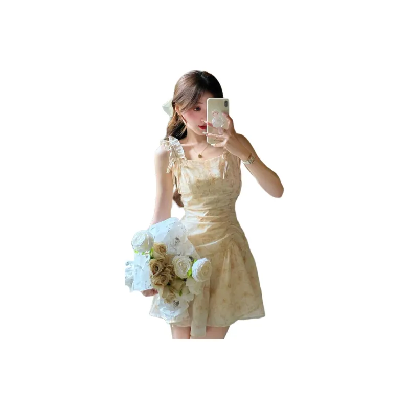 Mu Xiao Xin Slip Dresses Women's Image Color-1
