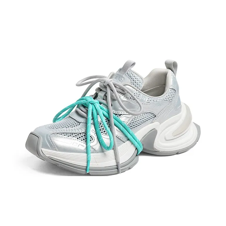 RED DRAGONFLY Height Increasing Abrasion Resistant Slip Resistant Low Top Chunky Sneakers Women's-5