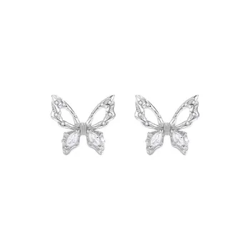 WINGSTOP S925 Silver Stud Earrings Women's