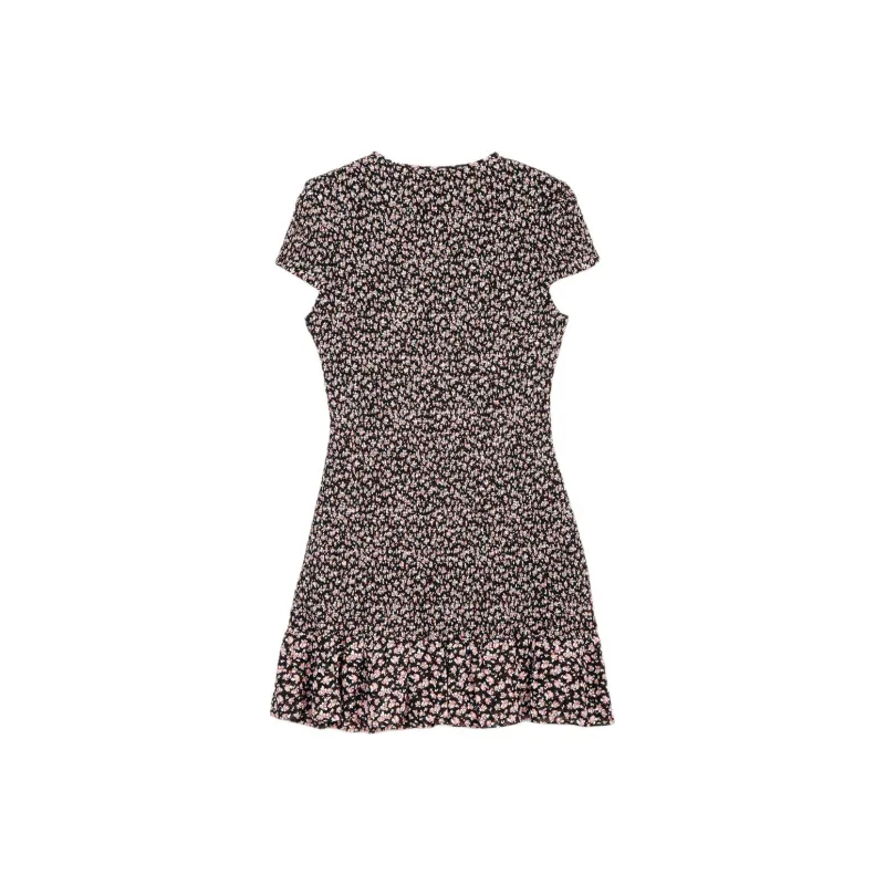 MICHAEL KORS Smocked Floral Print Georgette Dress-1