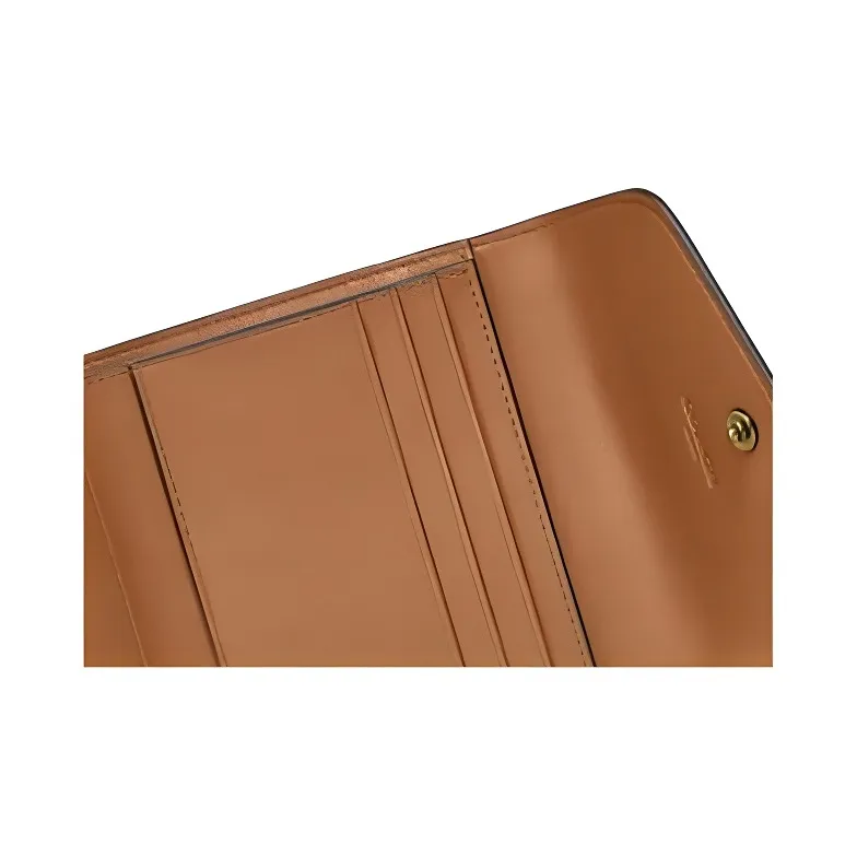 COACH Wyn Leather Wallet Women's Orange-Brown-4