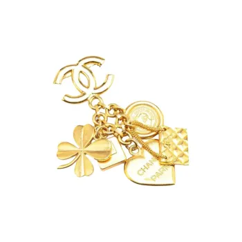 CHANEL 1995 Plated Cc Iconic Lucky Charms Brooch Costume Brooch