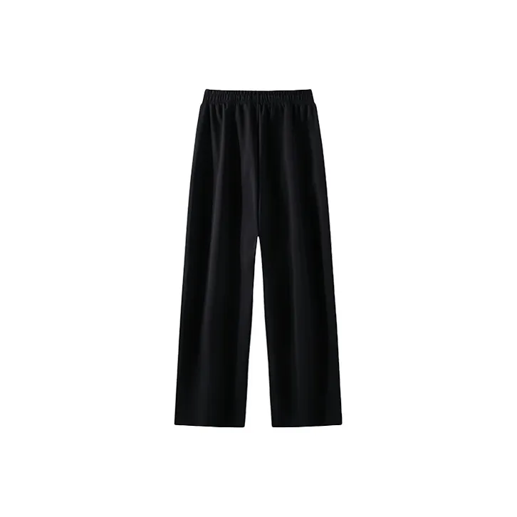 Red Bean Casual Pants Unisex Black-1