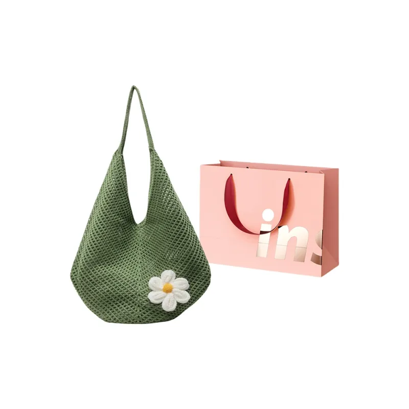 WHEELY BABY+ Woven Shoulder Bag Regular Women's Ecru/Khaki/Green/Pink-9