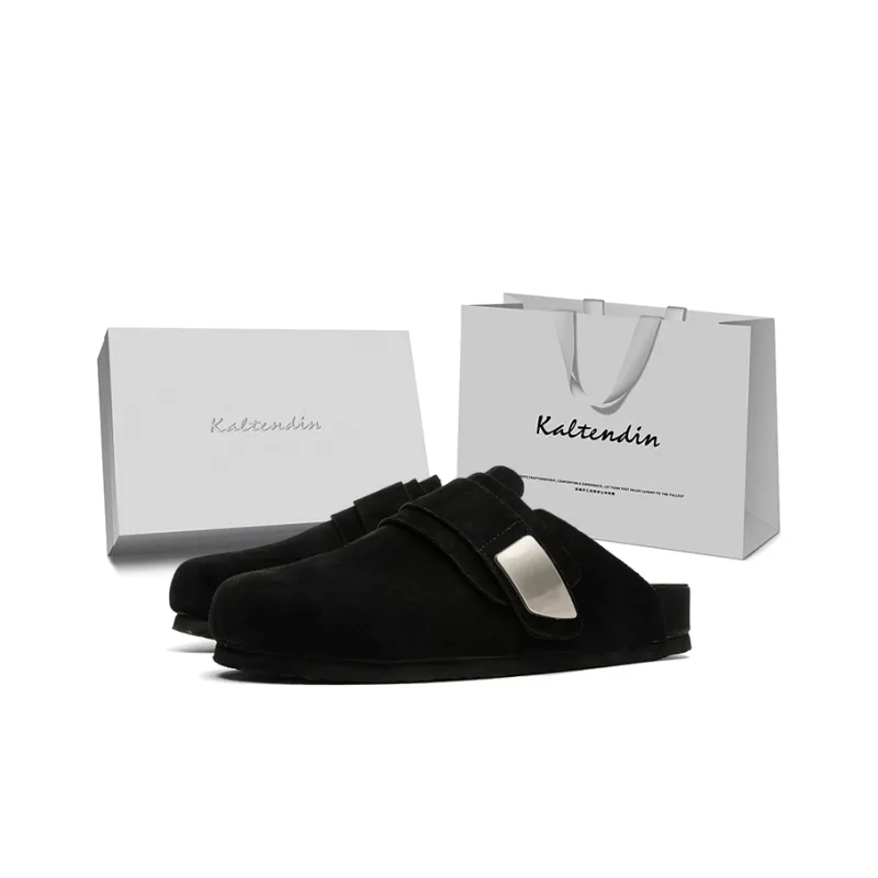 Kaltendin Metal Closed Toe Slippers Unisex-4