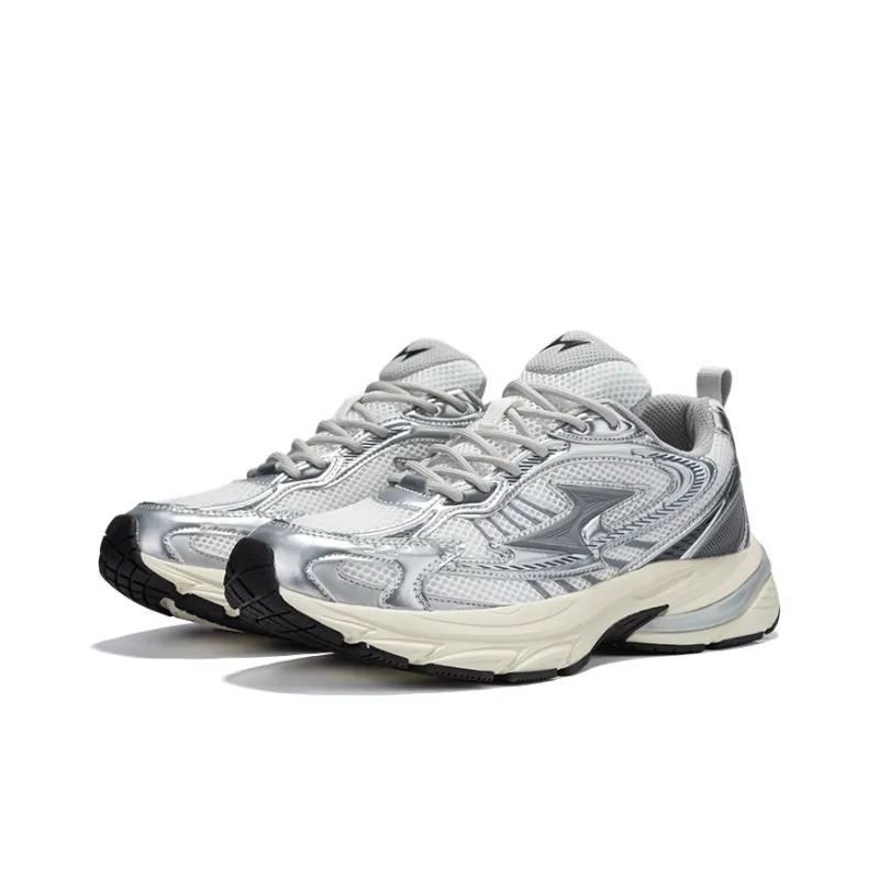 HEALTH Abrasion Resistant Slip Resistant Low Top Running Shoes Unisex Silver Gray-2