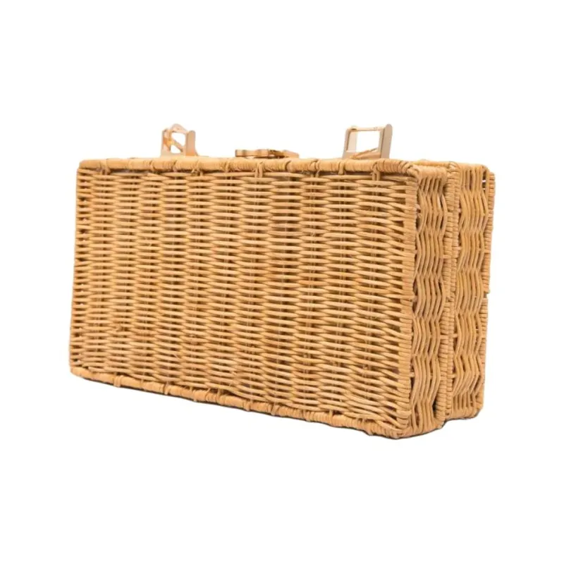 CULT GAIA Straw Shoulder Bag Women's Yellow-1