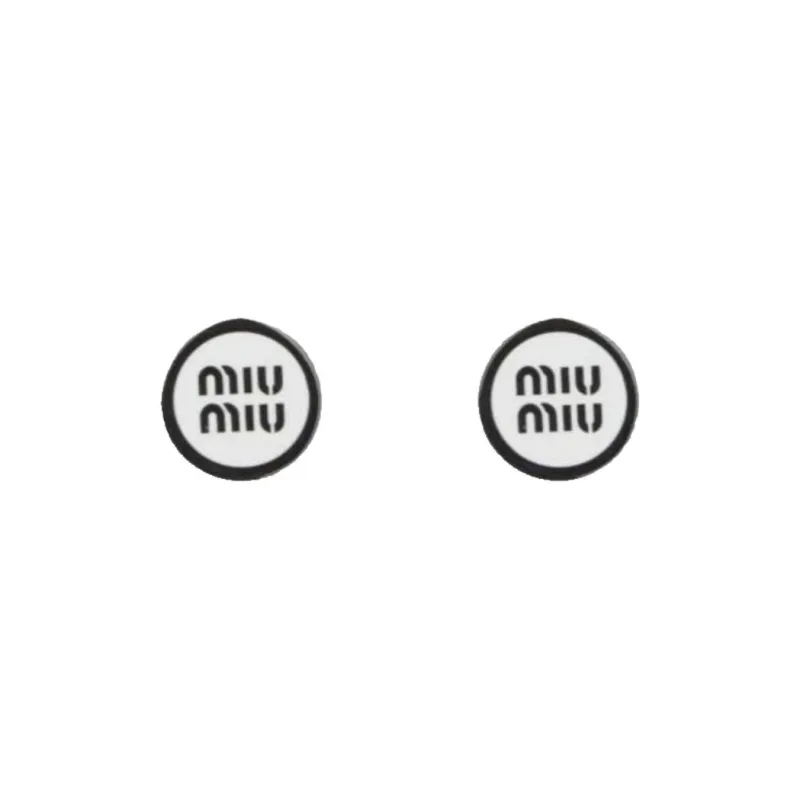 MIU MIU Silver Plated, Brass, Enamel Earrings Women's Silver-0
