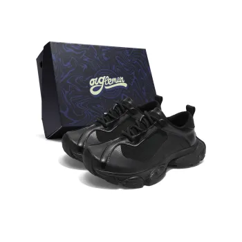 OUGLEMEN Slip Resistant, Abrasion Resistant, Coverage Height Increasing Low Top Casual Shoes Men's
