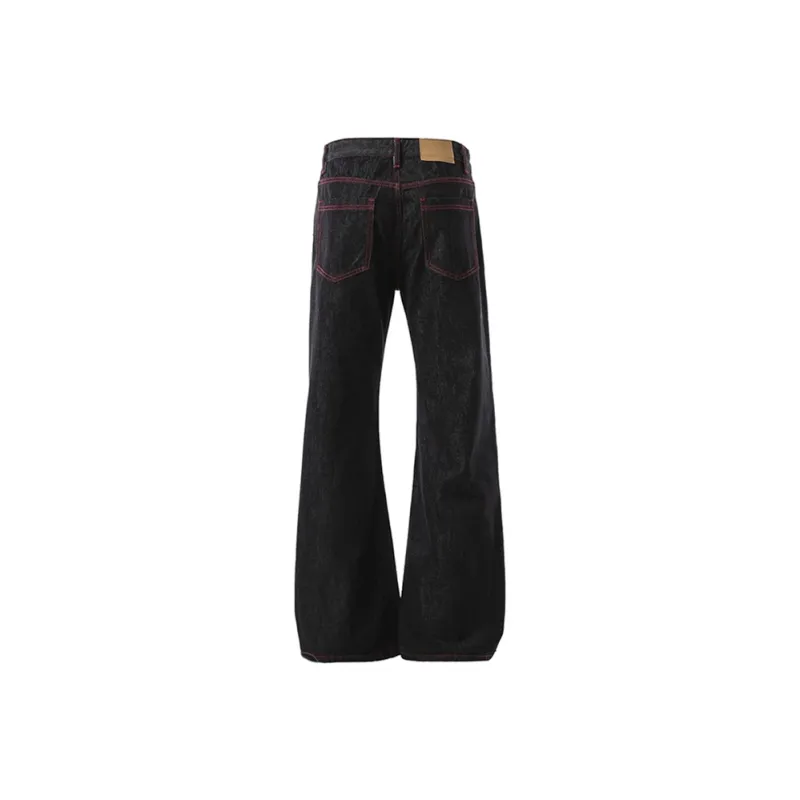 HEIYIXIANSHENG Jeans Unisex Black-2
