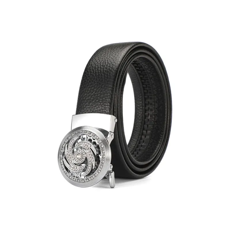 YUZHAOLIN Cow Split Leather Belts Men's Width 3.5CM-2