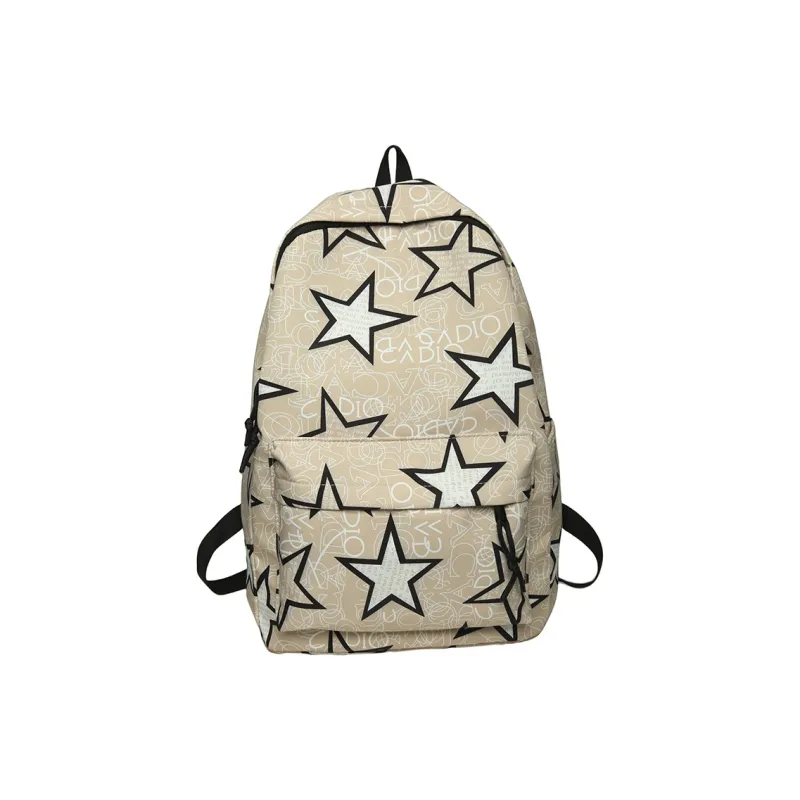 Yalu Nylon Backpack Unisex Black Gray/Black Yellow/Black Blue/Black Green/White/Khaki-27