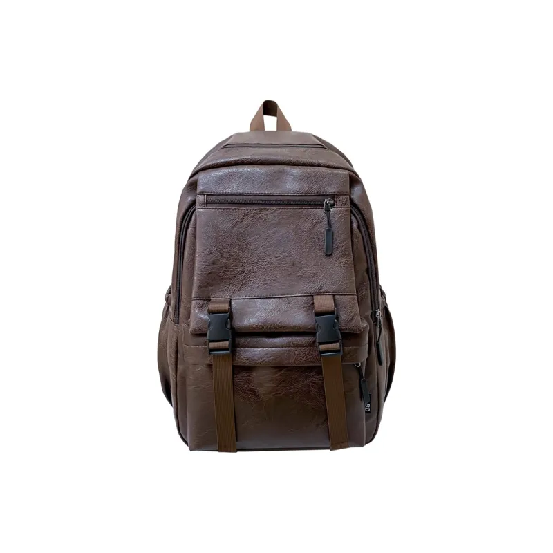 Wolfhorse PU Backpack Men's Brown/Black-8