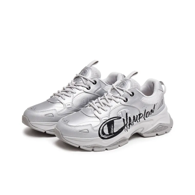 Champion Balance Low Top Chunky Sneakers Women's Silver White/Black-2