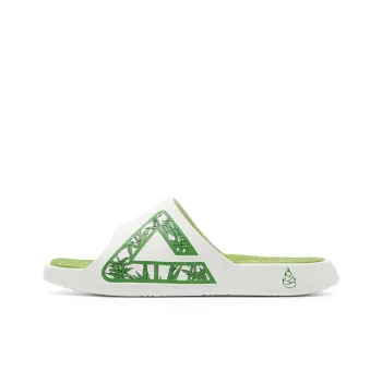 PEAK Tai Ji1.0 Slip Resistant Abrasion Resistant Cushioning Slide Slippers Men's Ivory Green