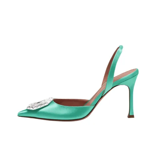 AMINA MUADDI Camelia Sling Slim Heel High Heels 9cm Women's Green